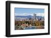 Denver Park Lake and Rockies-null-Framed Art Print