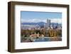 Denver Park Lake and Rockies-null-Framed Art Print