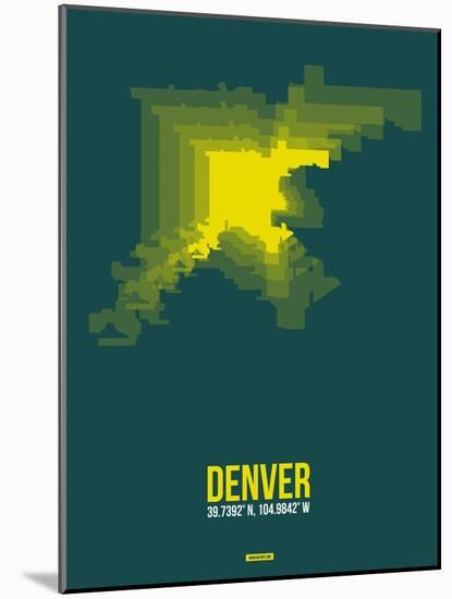 Denver Radiant Map 3-NaxArt-Mounted Art Print