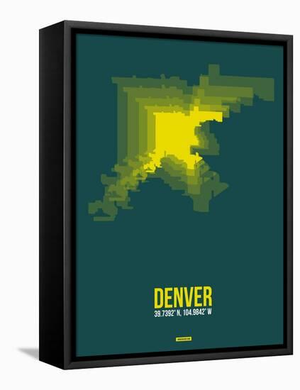 Denver Radiant Map 3-NaxArt-Framed Stretched Canvas