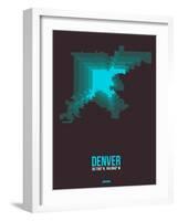 Denver Radiant Map 4-NaxArt-Framed Art Print