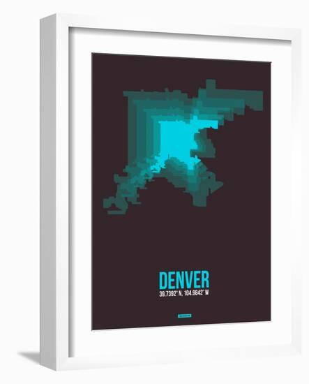 Denver Radiant Map 4-NaxArt-Framed Art Print