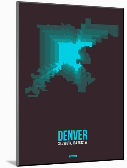 Denver Radiant Map 4-NaxArt-Mounted Art Print