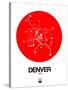 Denver Red Subway Map-NaxArt-Stretched Canvas