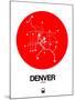 Denver Red Subway Map-NaxArt-Mounted Art Print