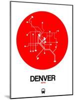 Denver Red Subway Map-NaxArt-Mounted Art Print