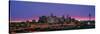 Denver Skyline at Night-null-Stretched Canvas