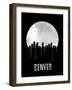 Denver Skyline Black-Unknown-Framed Art Print