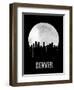 Denver Skyline Black-null-Framed Art Print