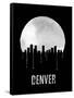 Denver Skyline Black-null-Framed Stretched Canvas