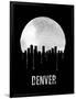 Denver Skyline Black-null-Framed Art Print