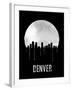 Denver Skyline Black-null-Framed Art Print