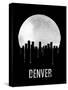 Denver Skyline Black-null-Stretched Canvas