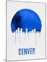 Denver Skyline Blue-null-Mounted Art Print