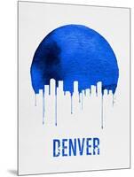 Denver Skyline Blue-null-Mounted Art Print