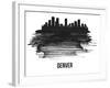 Denver Skyline Brush Stroke - Black II-NaxArt-Framed Art Print