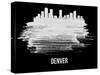 Denver Skyline Brush Stroke - White-NaxArt-Stretched Canvas