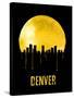 Denver Skyline Yellow-null-Stretched Canvas