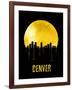 Denver Skyline Yellow-null-Framed Art Print