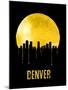 Denver Skyline Yellow-null-Mounted Art Print