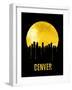 Denver Skyline Yellow-null-Framed Art Print