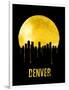 Denver Skyline Yellow-null-Framed Art Print