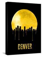 Denver Skyline Yellow-null-Stretched Canvas
