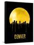 Denver Skyline Yellow-null-Framed Stretched Canvas