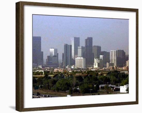 Denver Skyline-Ed Andrieski-Framed Photographic Print