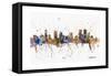 Denver Skyline-Michael Tompsett-Framed Stretched Canvas