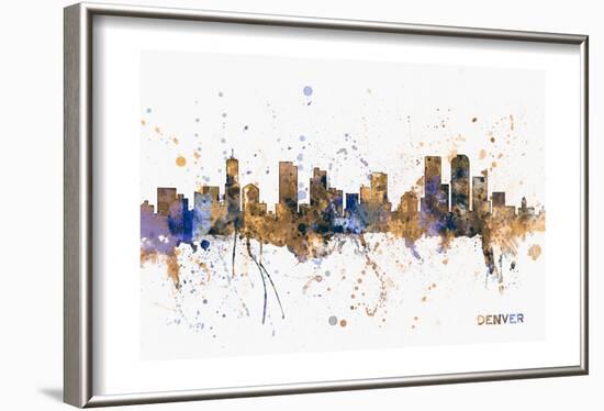 Denver Skyline-Michael Tompsett-Framed Art Print