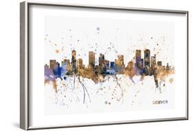 Denver Skyline-Michael Tompsett-Framed Art Print