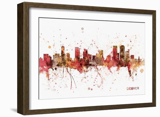 Denver Skyline-Michael Tompsett-Framed Art Print