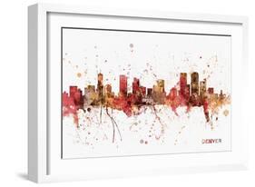 Denver Skyline-Michael Tompsett-Framed Art Print