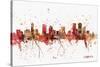 Denver Skyline-Michael Tompsett-Stretched Canvas