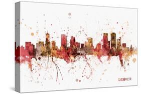 Denver Skyline-Michael Tompsett-Stretched Canvas