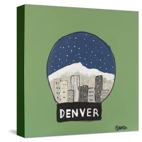 Denver Snow Globe-Brian Nash-Stretched Canvas