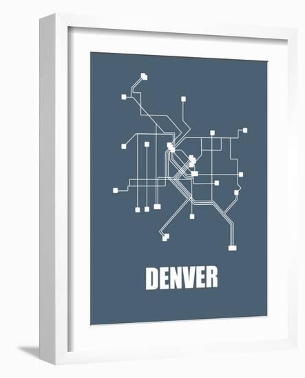 Denver Subway Map I-null-Framed Art Print