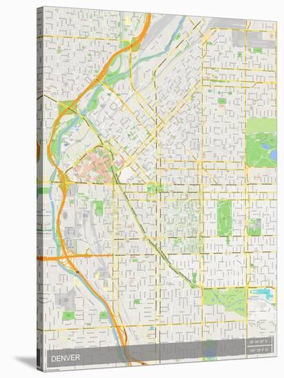 Denver, United States of America Map-null-Stretched Canvas