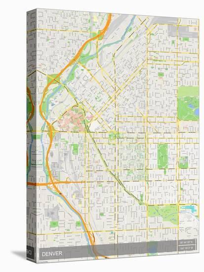 Denver, United States of America Map-null-Stretched Canvas
