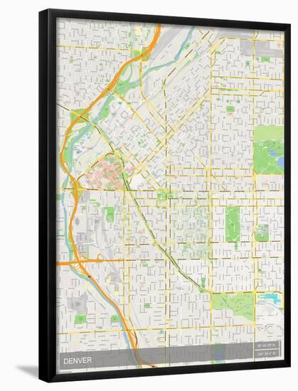 Denver, United States of America Map-null-Framed Poster