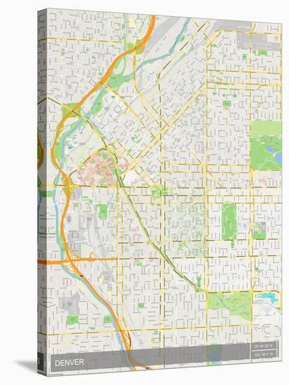 Denver, United States of America Map-null-Stretched Canvas