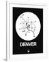 Denver White Subway Map-NaxArt-Framed Art Print