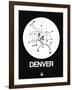 Denver White Subway Map-NaxArt-Framed Art Print