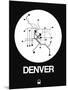 Denver White Subway Map-NaxArt-Mounted Art Print