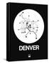 Denver White Subway Map-NaxArt-Framed Stretched Canvas