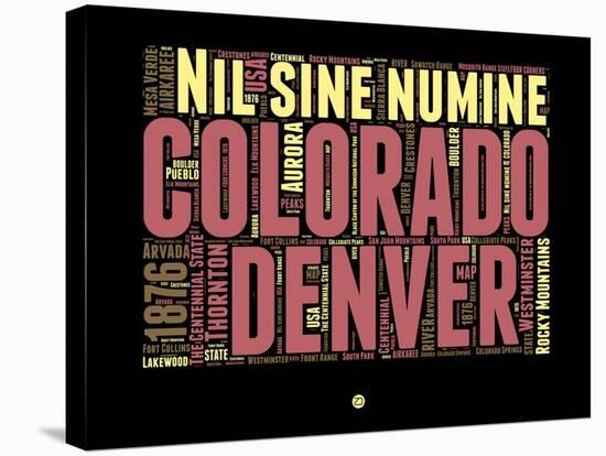 Denver Word Cloud 1-NaxArt-Stretched Canvas