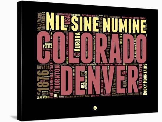 Denver Word Cloud 1-NaxArt-Stretched Canvas