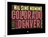 Denver Word Cloud 1-NaxArt-Framed Art Print