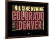 Denver Word Cloud 1-NaxArt-Framed Art Print